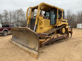 1997 Caterpillar D7R XR Crawler Dozer, C/w AC Cab, LED Front Light Package, A/Dozer 160in w/ Tilts, Sweeps, Side And Rear Screens, 24in SBG Pads, (2) Shanks, Ripper MS 2BBL Ripper, U/C 80% Cat Data Link. Showing 3455hrs. SN 2EN00532 *Note: Hour Meter Changed At 7600hrs, Rebuilt Transmission* *See Work Order In Documents Tab*