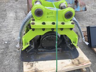 Baitai MR06 Hydraulic Excavator Packer. 6.5 ton (20,000 foot lb) impact power, 2000 RPM vibrating frequency, Control # 8272.
