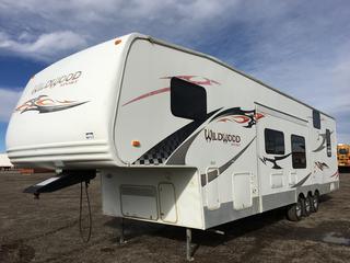 2007 Forest River Wildwood Sport 376 SRV 5th Wheel Toy Hauler c/w Onan Marquis Gold 5500 Generator, Onboard Fuel Station, Rear Ramp Door, VIN 4X4FWDN307J048017 *Note: Additional Information In Documents, Spare Keys In Office