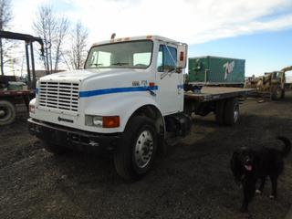 Selling Off-Site - 2001 International 4300 S/A Tilt Deck Truck VIN 1HTSCAAM11H347558 Located at 5717 - 84 Street SE Calgary, AB Call Johnnie @ 403-990-3978 For Further Information and Viewing.