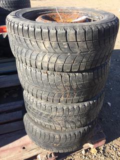 (4) Blizzak WS60 Tires 215/55 R16 93R w/ Rims.