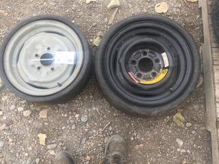 (1) Goodyear Space Saver Spare  Tire 7.35 - 14, (1) Goodyear Spare Tire 178 - 15.