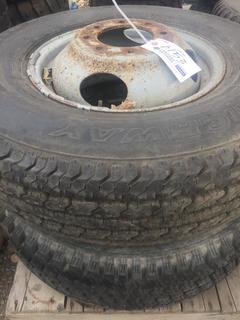 (2) Power King LT Radial Highway Tires 235/85 R16 w/ Rims.