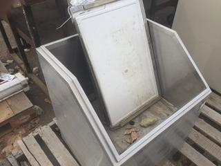 Metal Cabinet for Fountain Pop Drinks.