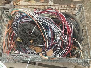 Metal Crate of Assorted Electrical Wire/Cable.