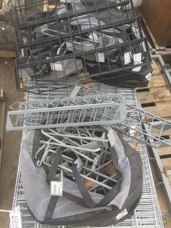 Quantity of Wire Shelving 2' x 4' & Metal Hangers.