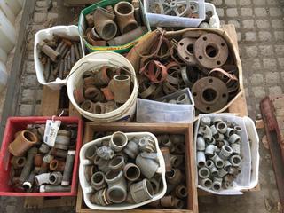 Pallet of Assorted Plumbing Parts, Steel Elbows.