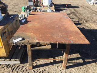 Steel Welding Table 79" x 48" x 36"H.