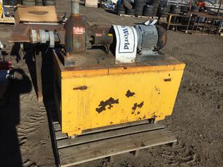 Steel Tool Box 24" x 48" x 31" w/ Electric Motor / Pump.