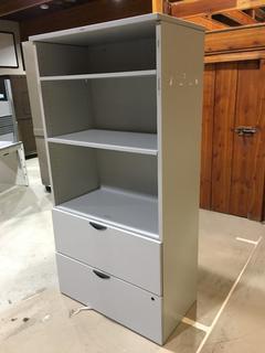 Combo Lateral File/Open Shelves 36"L x 18"D x 72"H.