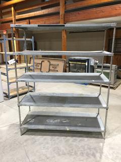 5 Tier Shelving Unit 60"W x 24"D x 74"H.