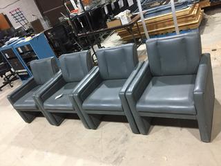 (4) Grey Lounge Chairs.