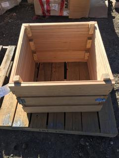 (3) Individual Stacking Planter Boxes, Inside Dimension 24" x 24" x 6 1/2"  Ea.