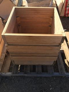 (4) Individual Stacking Planter Boxes, Inside Dimension 24" x 24" x 6 1/2"  Ea.