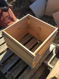 (3) Individual Stacking Planter Boxes, Inside Dimension 22 3/4" x 22 3/4" x 6 1/2"  Ea.