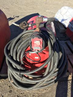 Westeele Red Slip Tank 46" x 29" x 24" c/w Tuthill 15 GPM Pump, Hose & Nozzle.