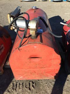 Westeele Red Slip Tank 60" x 31" x 29" c/w Fuel Transfer Pump.