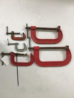 (5) Various Size C-Clamps.