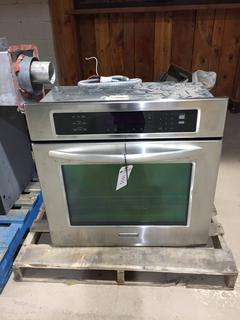 Kitchen Aid Built-In Wall Oven, Model # KEBS 107SSS04, Approximately 24"D x 27 1/2"W x 28 3/4"H, S/N D13248052. *Note: Manual In Office