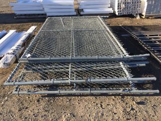 (5) Steel Chain Link Fence Panels, 118" x 6' & (2) Steel Chain Link Fence Panels, 11' x 6'.