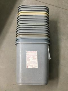 (16) Rubber 10"x14"x15"H Indoor Garbage Cans.