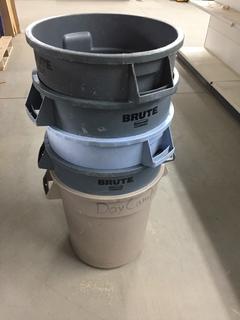 (5) Large Plastic Garbage Cans.