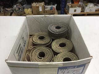 Quantity of 1 1/2" Nails Circular Load for Nail gun.