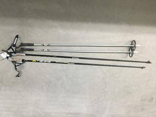 (1) Pair of Rossignol X-530 Ultra Lightweight Poles & (1) Pair of Hijedahl Ski Poles. 
