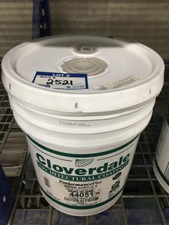 5 Gallon Pail of Cloverdale Paint, Grey Mist.