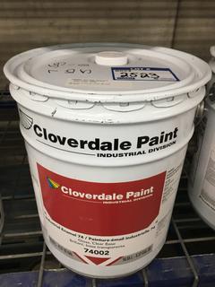 5 Gallon Pail Of Cloverdale Paint, Green Planet Green.