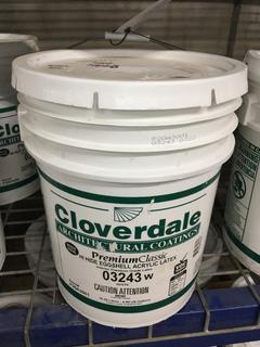 5 Gallon Pail Of Cloverdale Paint, Snow Flake.