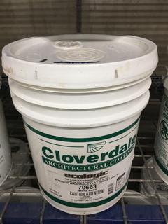 5 Gallon Pail Of Cloverdale Paint, Unknown Colour.