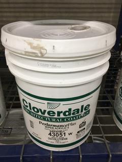 5 Gallon Pail Of Cloverdale Paint, Unknown Colour.