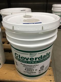 5 Gallon Pail Of Cloverdale Paint, Unknown Colour.