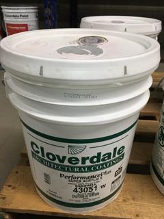 5 Gallon Pail Of Cloverdale Paint, Unknown Colour.