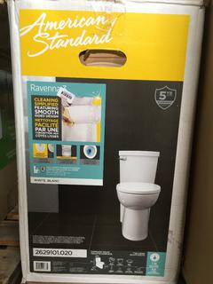 American Standard Complete Toilet 4.8 LPF. Note: Damaged