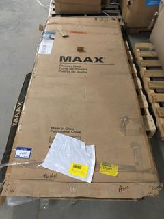 Maxx Halo Slider Glass Shower Door, 56 1/2-59" W x 78 3/4" H.