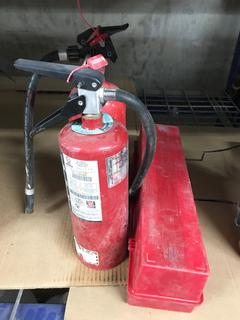 (2) Fire Extinguishers & (1) Warning Triangle Flare Kit.