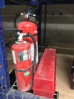 (2) Fire Extinguishers & (1) Warning Triangle Flare Kit.