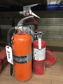 (4) Fire Extinguishers & (1) Fire Extinguisher Mounting Bracket.