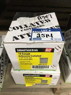 (2) Boxes of (12) 16 Gauge Adhesive 1 1/2" Galvanized Wire.