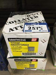 (2) Boxes of (12) 16 Gauge Adhesive 1 1/2" Galvanized Wire.