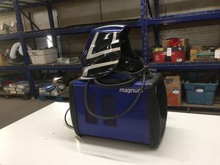 Magnum MIG 100E 120 Volt Welder, Gasless Wire Feed w/ Welding Mask & Cart. S/N 16060521597.