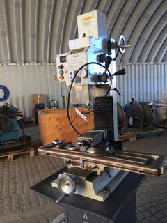 Craftex CX601 Milling and Drilling Machine, 1Kw Motor, 110V, 15A c/w Swivel Vice, Stand, Assorted Bits.