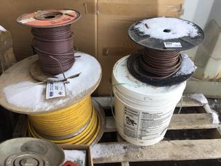 Partial Rolls of Electrical Wire, Cable, Thermostat Wire & Plumbing Fixtures.