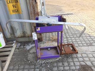 Purple Rolling Tool Box & Propane Tank Cart.