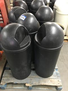 (6) Plastic Garbage Bins.