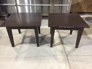 (2) Wooden End Tables.