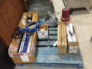 Quantity of Pool Filter Covers, (2) Spinning Flag Pole Kits, 6" Butterfly Valve.