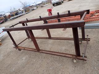 9ft X 34in X 41in Truck Deck Frame Jig w/ 34in(W) Top Rails And Locking Casters *Note: Buyer Responsible For Load Out*